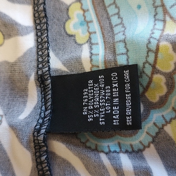 Multi Color Plunge Neckline/Back Dress Size 3X - Picture 5 of 5